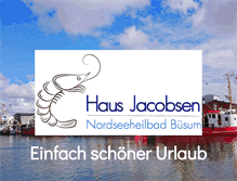Tablet Screenshot of haus-jacobsen-buesum.de